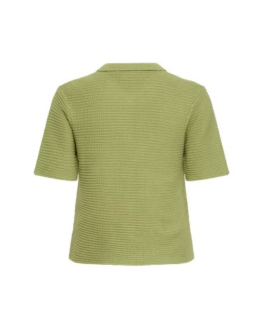 ICHI IHDEMUE Cardigan Poloshirt grün