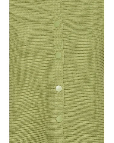 ICHI IHDEMUE Cardigan Poloshirt grün