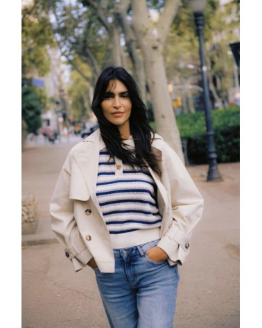 b.young BYMIKALA Pullover Polo T-Shirt gestreift