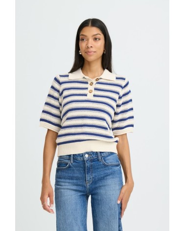 b.young BYMIKALA Pullover Polo T-Shirt gestreift