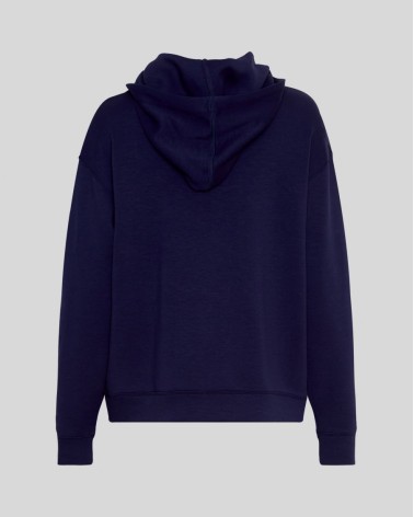MOSS COPENHAGEN MSCHIma Q Icon Logo Hood Sweatshirt OCEAN CAVERN