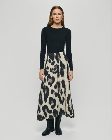 MSCHKaralie Jusia HW Skirt AOP leo